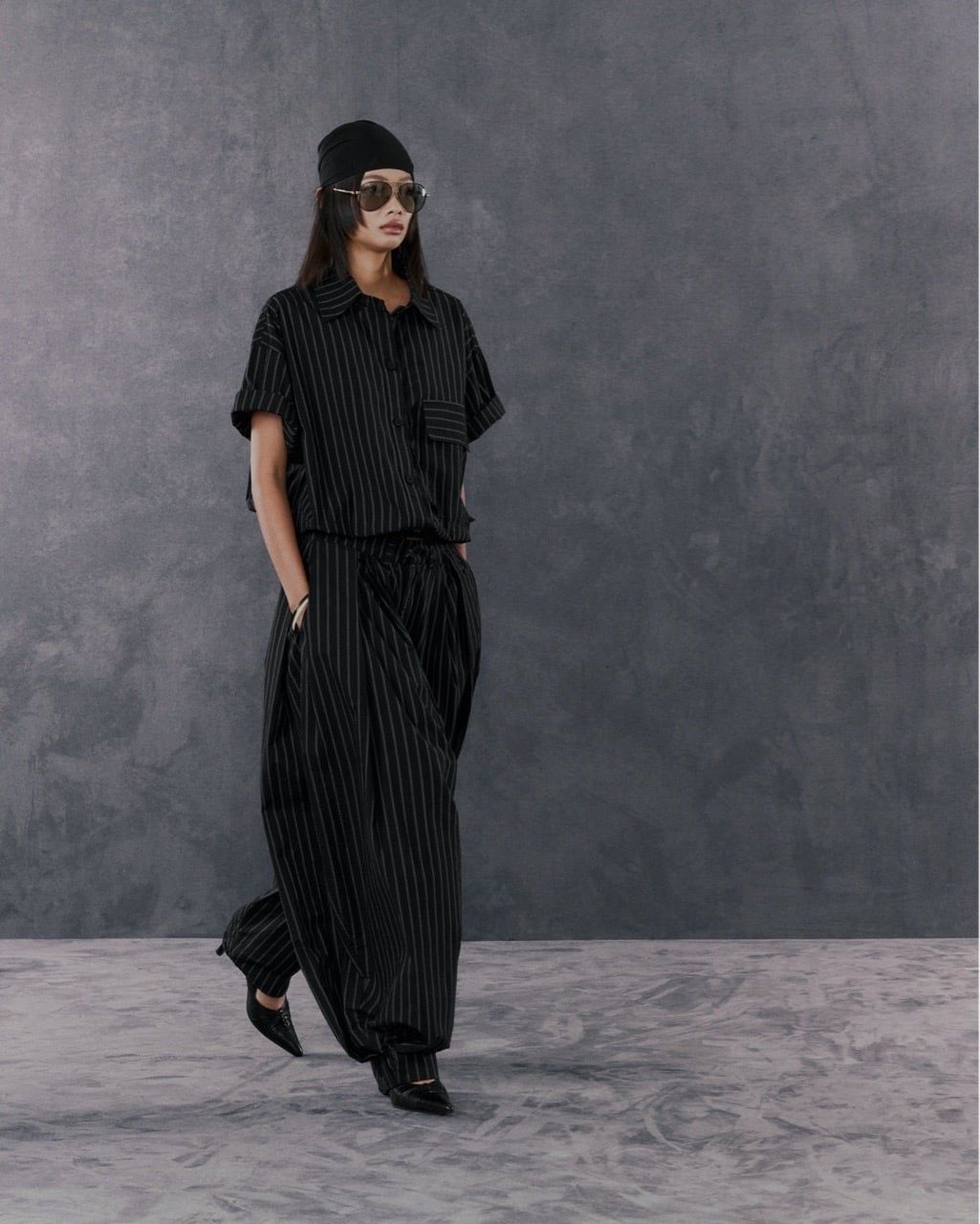 PUFF STRIPED PANTS 