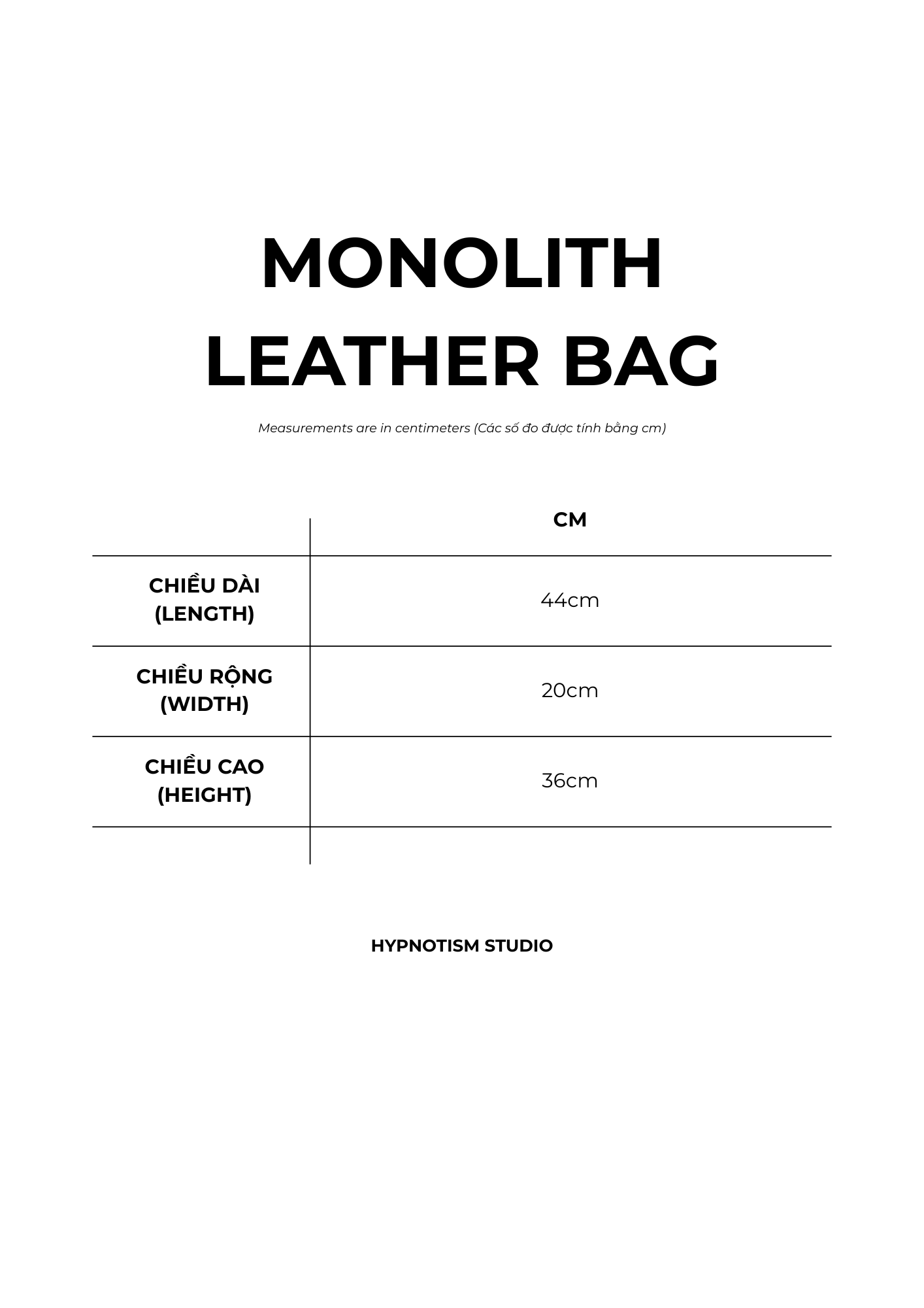  MONOLITH LEATHER BAG 