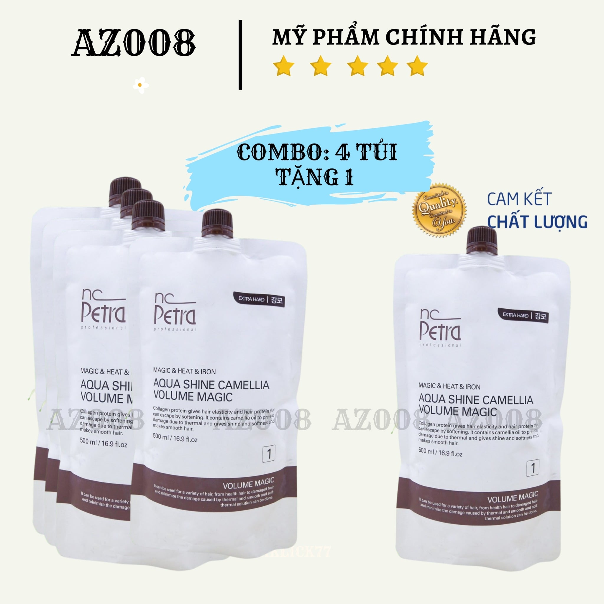 Thuốc Uốn Nóng Petra Hàn Quốc 500ml - Công Nghệ Sinh Học Aqua Shine Camellia