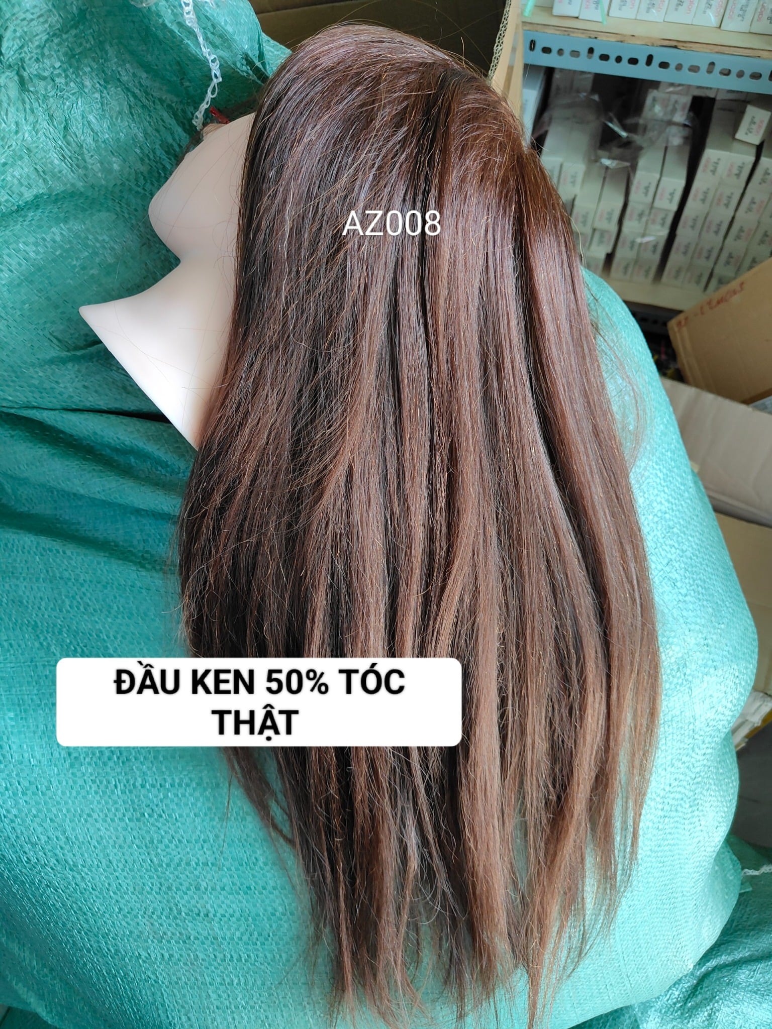 Đầu Ken Cắt Tóc, Đầu Manocanh Cắt Tóc AZ008 - Tái Chế Chất Lượng