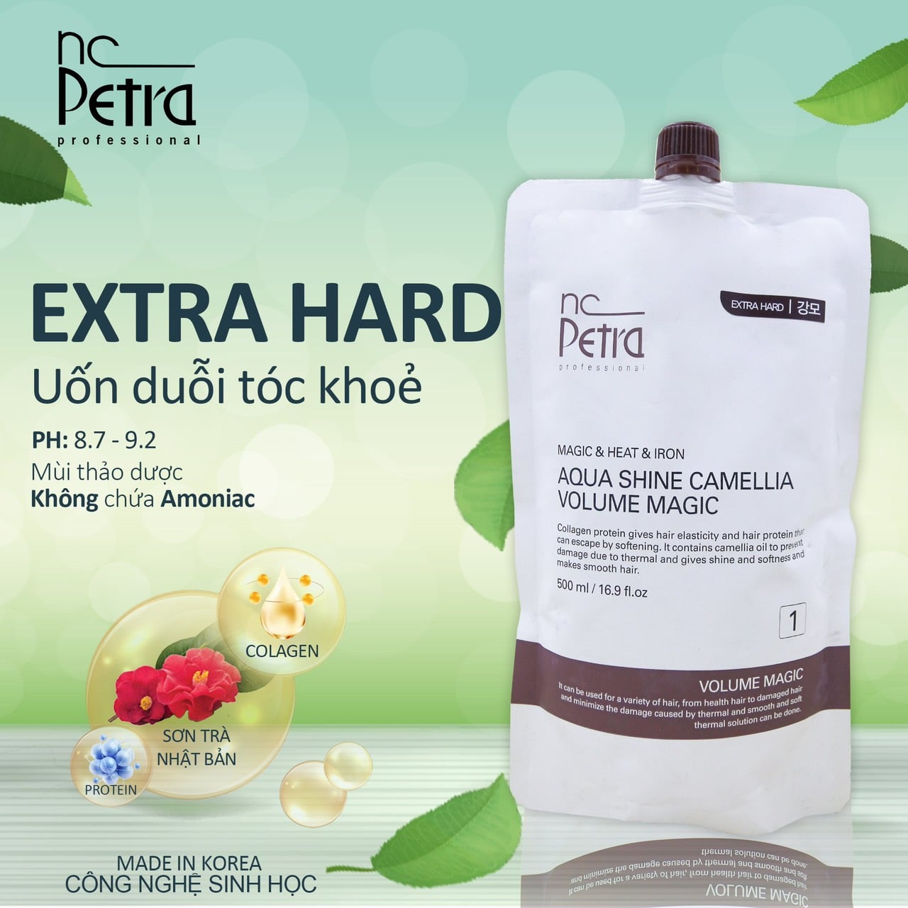 Thuốc Uốn Nóng Petra Hàn Quốc 500ml - Công Nghệ Sinh Học Aqua Shine Camellia