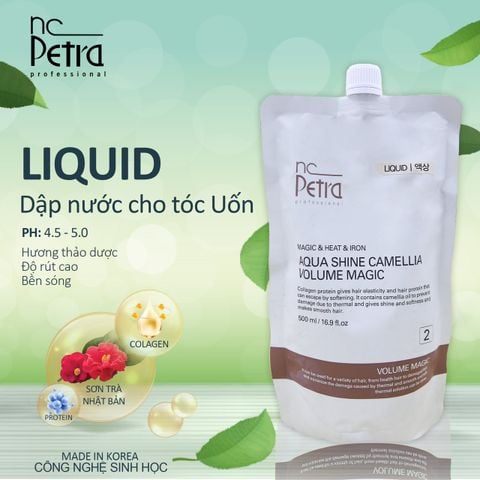 Thuốc Uốn Nóng Petra Hàn Quốc 500ml - Công Nghệ Sinh Học Aqua Shine Camellia