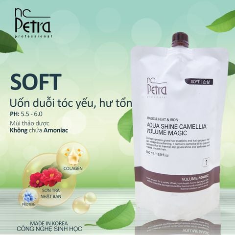 Thuốc Uốn Nóng Petra Hàn Quốc 500ml - Công Nghệ Sinh Học Aqua Shine Camellia