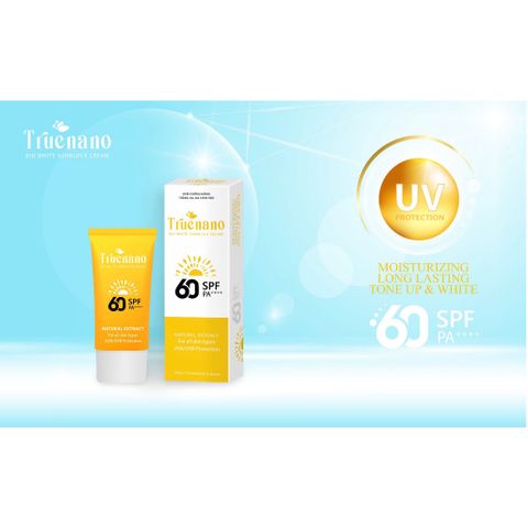 Kem Chống Nắng Trắng Da Đa Sinh Học Truenano SPF 60 PA++ 50ml