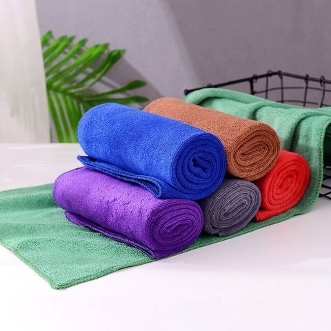 Combo 5 Khăn Gội Đầu Microfiber 35x75cm Siêu Mềm Mịn Thấm Hút Không Đổ Lông