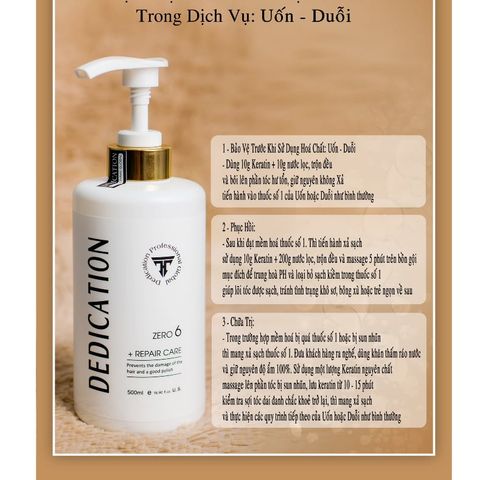 Bộ phục hồi tóc keratin DEDICATION 250 - 500ml  AZ008