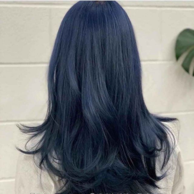 Thuốc Nhuộm Tóc Xanh Dương Đen Không Tẩy - Lên Từ Nền Đen, Nâu