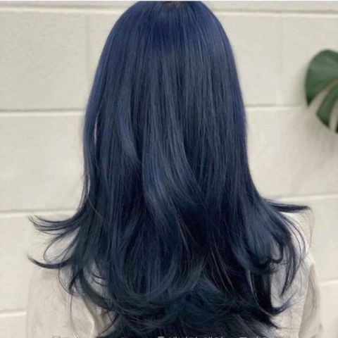 Thuốc Nhuộm Tóc Xanh Dương Đen Không Tẩy - Lên Từ Nền Đen, Nâu