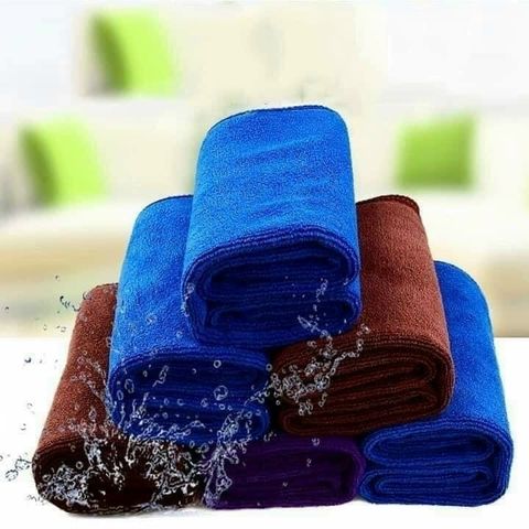 Combo 5 Khăn Gội Đầu Microfiber 35x75cm Siêu Mềm Mịn Thấm Hút Không Đổ Lông