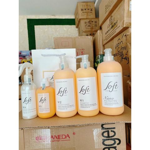 Keratin Tươi Soft Nature Nano Keratin Phục Hồi Tóc Nát 1000ml - Ủ Dưỡng Chuyên Dụng