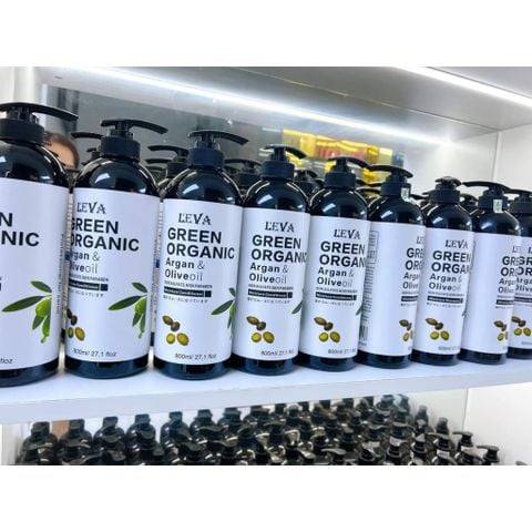 Dầu gội GREEN ORGANIC 800ml phục hồi tóc hư tổn khô sơ kiềm dầu sạch gàu