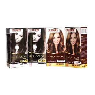 Nhuộm phủ bạc đen - nâu hạt dẻ 16Power tuýp 60ml có oxy AZ008