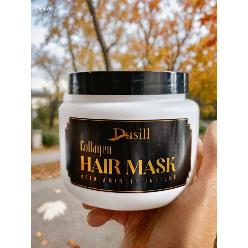 Ủ tóc Collagen Dusill 500ML - Hấp phục hồi tóc hư tổn + Tặng nón trùm