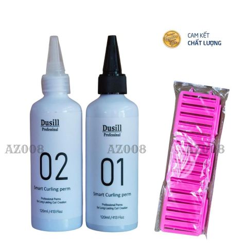 Thuốc Uốn Tóc Dusill Collagen 120ml - Uốn Lạnh Tại Nhà, Tặng Kẹp & Bịt Tai
