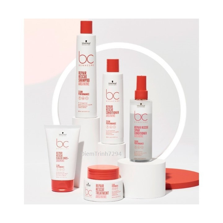Xịt dưỡng phục hồi tóc hư tổn Schwarzkopf BC Bonacure Peptide Repair Rescue 200ml az008