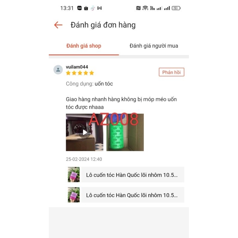 Lô cuốn tóc Hàn Quốc 10.5cm lõi nhôm tự dính uốn mái dài cỡ lớn