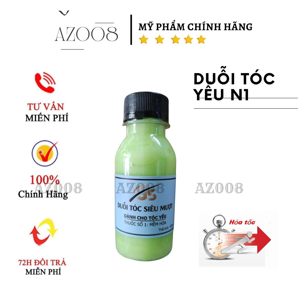 Thuốc ép tóc tại nhà thảo dược, thuốc duỗi tóc tại nhà keratin phục hồi tóc Size nhỏ 200ml AZ008