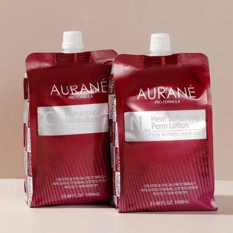 Cặp uốn tóc ép phục hồi Aurane 1000ml x 2 - Duỗi ép siêu mềm mượt