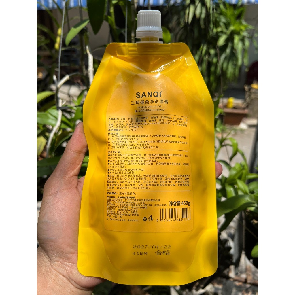 Bóc Màu Tóc SANQUI Siêu Mềm - Đỏ, Đen, Kim Loại 500ml Nội Địa Trung