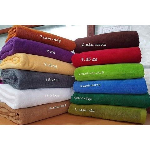 Combo 5 Khăn Gội Đầu Microfiber 35x75cm Siêu Mềm Mịn Thấm Hút Không Đổ Lông