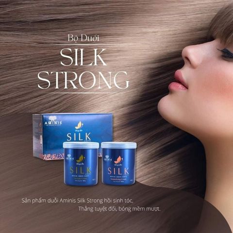Thuốc duỗi tóc tại nhà, Thuốc ép side tóc nam tại salon AMINIS SILK Perm 2x1000ml AZ008