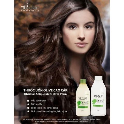 Thuốc Uốn Lạnh Selque Obsidian Olive 410ml/530ml - Uốn Tóc Tại Nhà