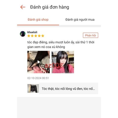 Tóc Nối Lông Vũ 9D A+ Đen Tẩy 100% Tóc Thật Xử Lý AZ008