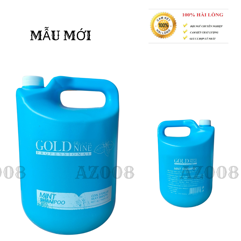 Dầu gội can Gold 4 lít chuyên dụng salon - Dưỡng ẩm protein cho tóc hóa chất