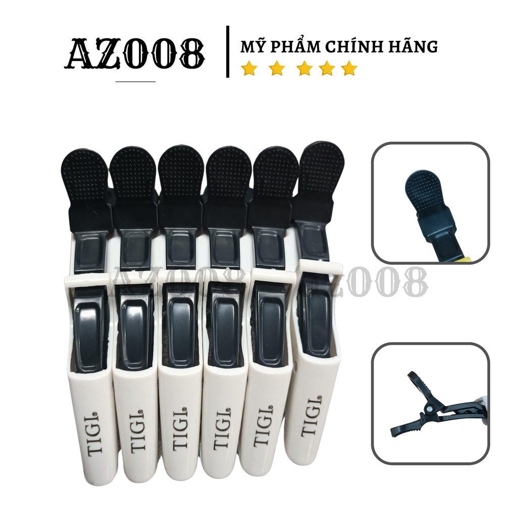 Kẹp vịt TIGI chia tóc mỏ vịt cá sấu bộ 6 cái màu ngẫu nhiên