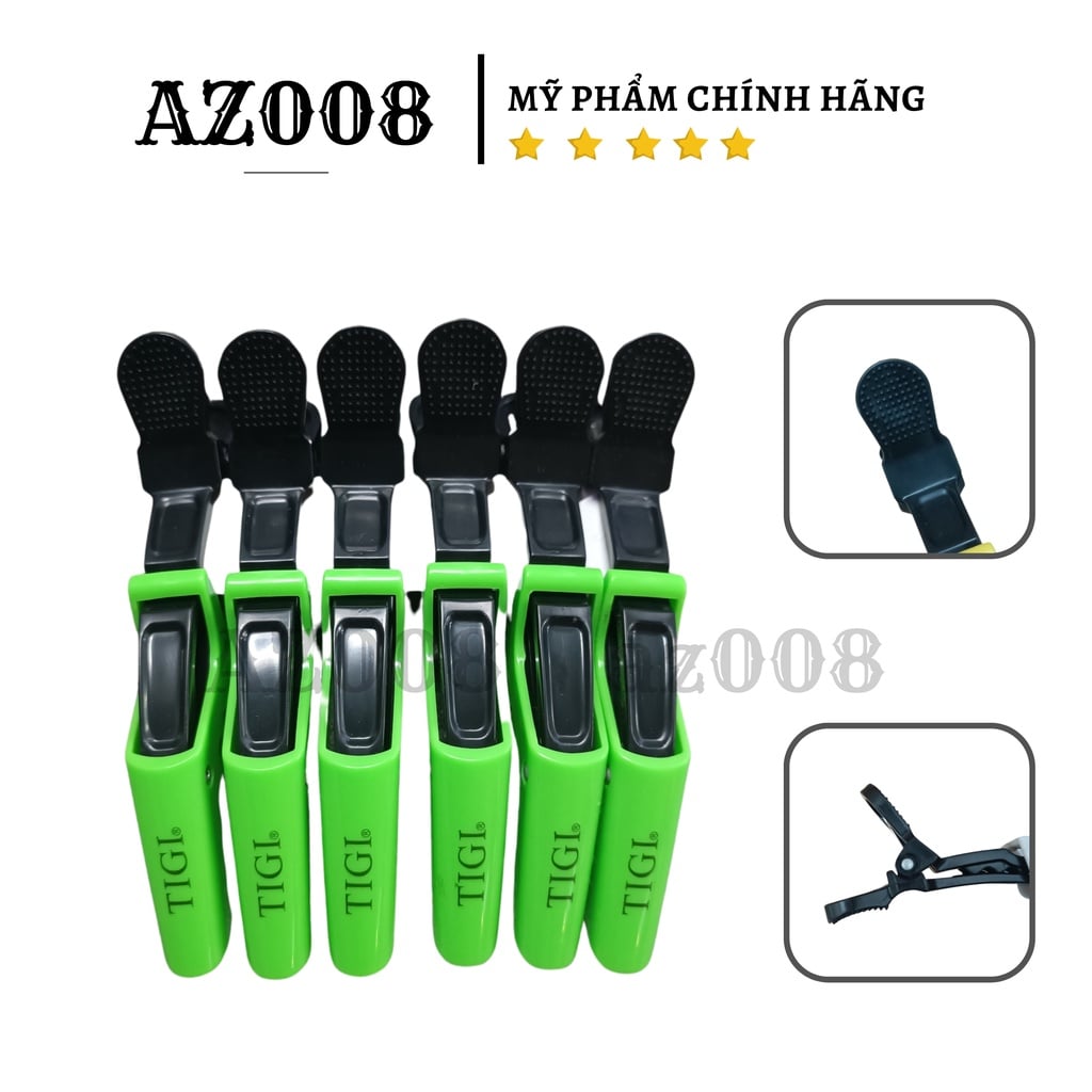 Kẹp vịt TIGI chia tóc mỏ vịt cá sấu bộ 6 cái màu ngẫu nhiên