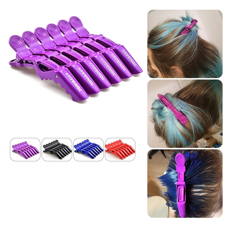 Kẹp vịt TONYGUY chia tóc mỏ vịt cá sấu bộ 6 cái màu ngẫu nhiên