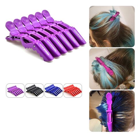 Kẹp vịt TONYGUY chia tóc mỏ vịt cá sấu bộ 6 cái màu ngẫu nhiên