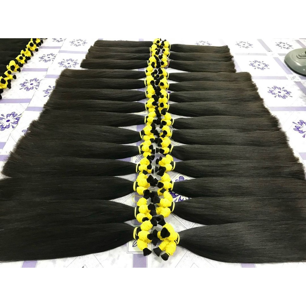 Tóc Nối Thật 100% Đủ Độ Dài 50-70cm, Tóc Tẩy Sẵn Hàng Chuẩn Đẹp