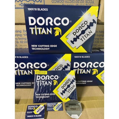 Lưỡi Dao Cạo Râu DORCO TITAN Chính Hãng - Hộp 100 Lưỡi AZ008