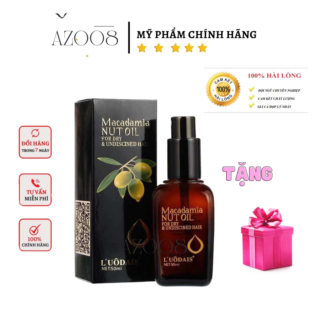 Tinh Dầu Dưỡng Tóc Macadamia - Phục Hồi Tóc Uốn, Khô Xơ, Nhuộm