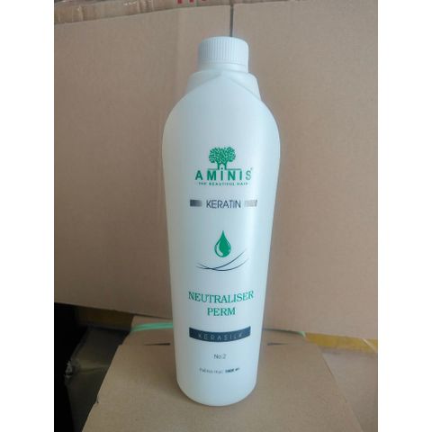 Thuốc Uốn Setting Aminis Keratin Trắng 1000ml x2 - Collagen Giúp Tóc Khỏe Mạnh