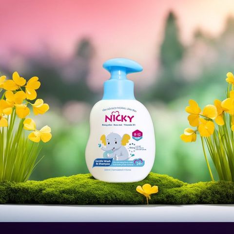 Tắm gội trẻ em Nicky lành tính mềm mượt 300ml az008