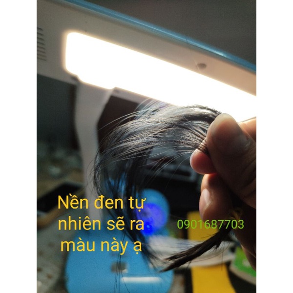 Thuốc Nhuộm Tóc Xanh Dương Đen Không Tẩy - Lên Từ Nền Đen, Nâu