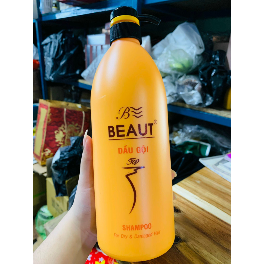 Dầu gội xả hấp dầu lạnh BEAUT 1000ml - Suôn mềm bóng mượt + Tặng nón ủ tóc