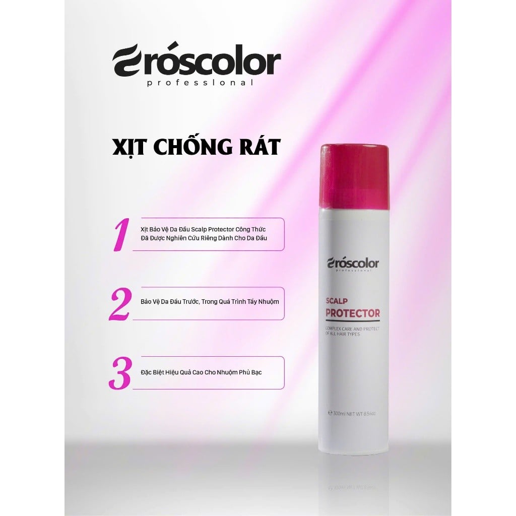 Xịt Bảo Vệ Da Đầu Eroscolor 300ml - Chống Rát, Sót Khi Nhuộm Tẩy