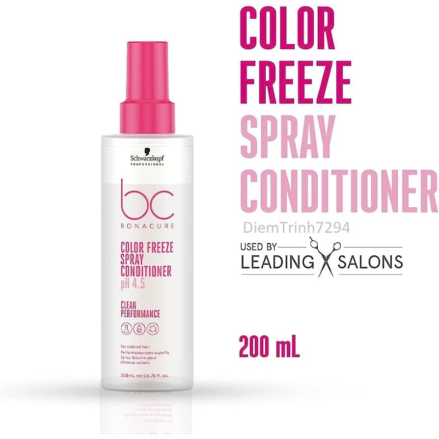 Xịt dưỡng giữ màu tóc nhuộm Schwarzkopf BC Color Freeze Conditioner 200ml
