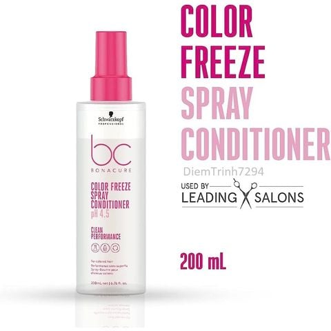 Xịt dưỡng giữ màu tóc nhuộm Schwarzkopf BC Color Freeze Conditioner 200ml