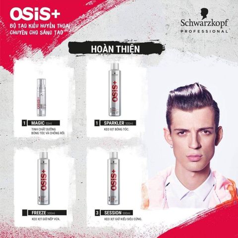 Keo Xịt Giữ Nếp Osis 3+ FREEZE 300ml - Hàng Nhập Đức Chính Hãng