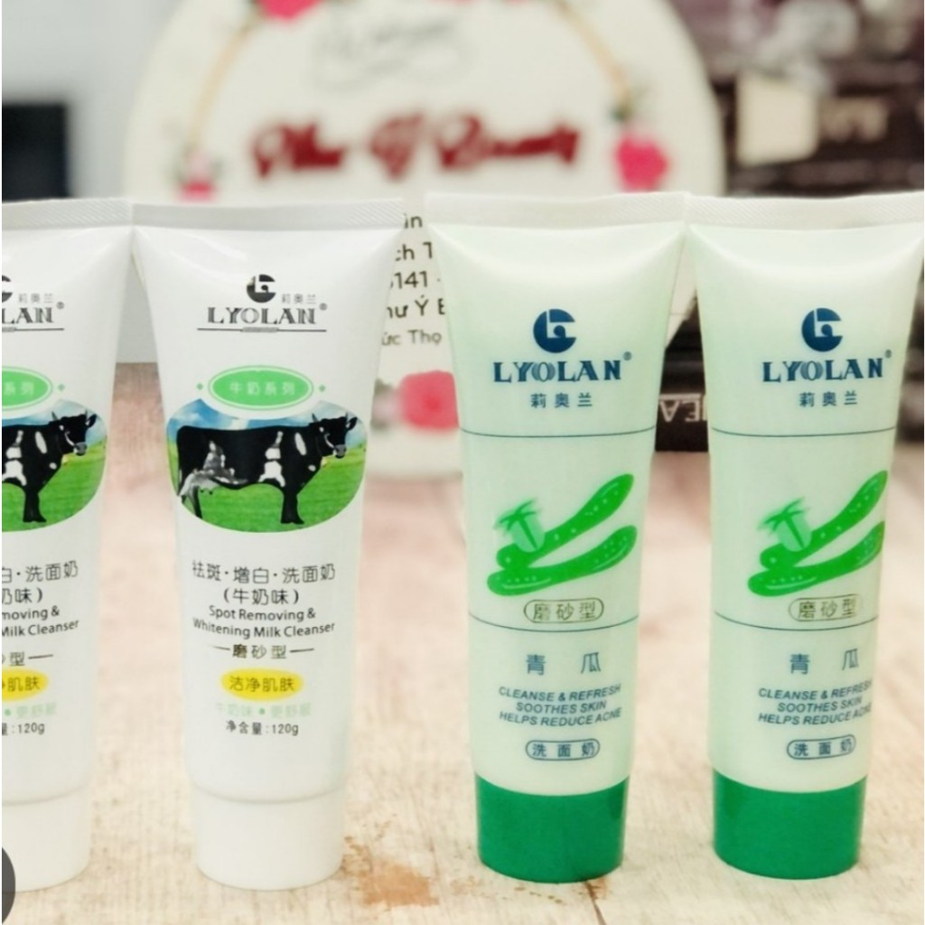 Tuýp sữa rửa mặt Lyolan 120g - Loại mới sẽ có hạt ít hơn  AZ008