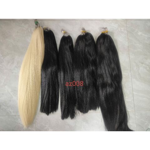 Tóc Nối Lông Vũ 9D A+ Đen Tẩy 100% Tóc Thật Xử Lý AZ008