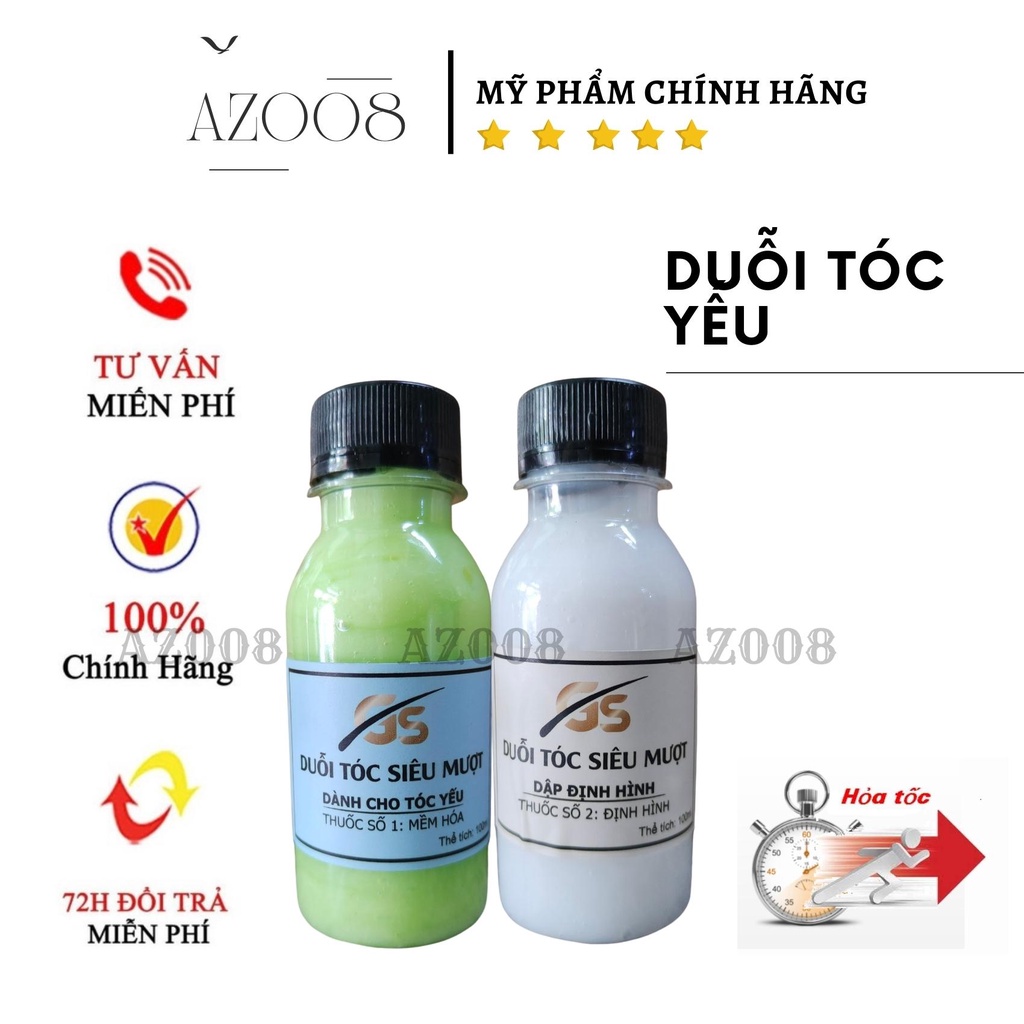 Thuốc ép tóc tại nhà thảo dược, thuốc duỗi tóc tại nhà keratin phục hồi tóc Size nhỏ 200ml AZ008