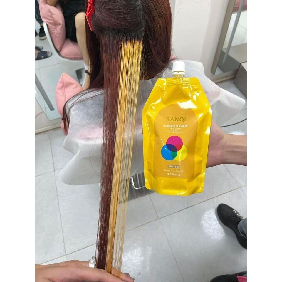 Bóc Màu Tóc SANQUI Siêu Mềm - Đỏ, Đen, Kim Loại 500ml Nội Địa Trung