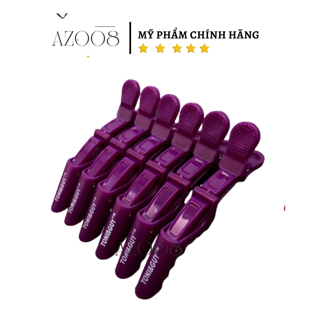 Kẹp vịt TONYGUY chia tóc mỏ vịt cá sấu bộ 6 cái màu ngẫu nhiên