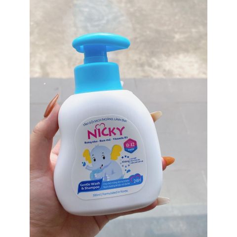 Tắm gội trẻ em Nicky lành tính mềm mượt 300ml az008