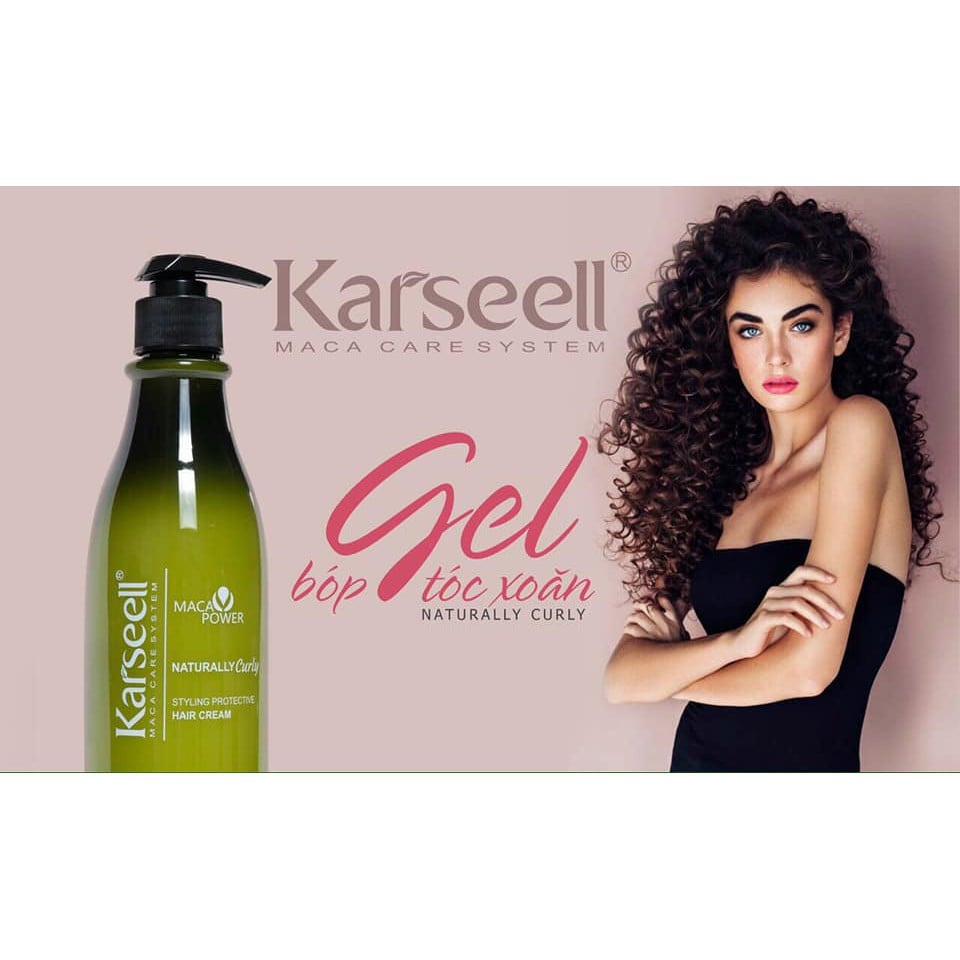 Gel Giữ Nếp Tóc Uốn Karseell Naturally Curly Styling Protective Hair Cream 500ml AZ008